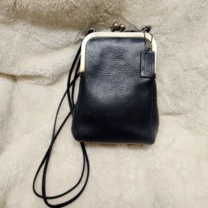 Coach Vtg Double Kisslock Swing Bag Metal Tag  Cashin Era